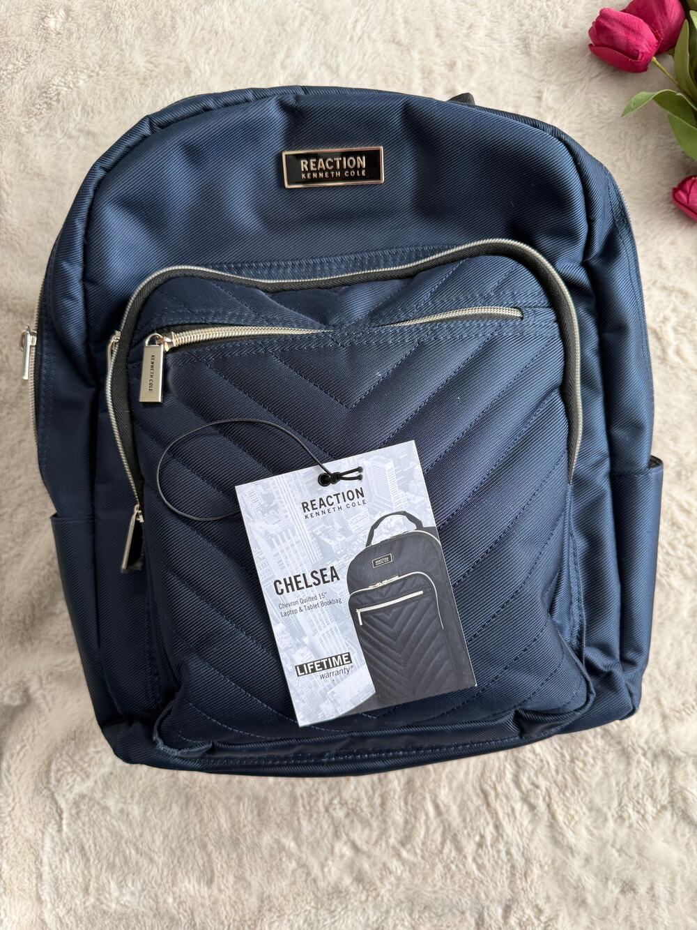 Reaction Kenneth Cole Chelsea Navy 15" Laptop Tablet Bookbag